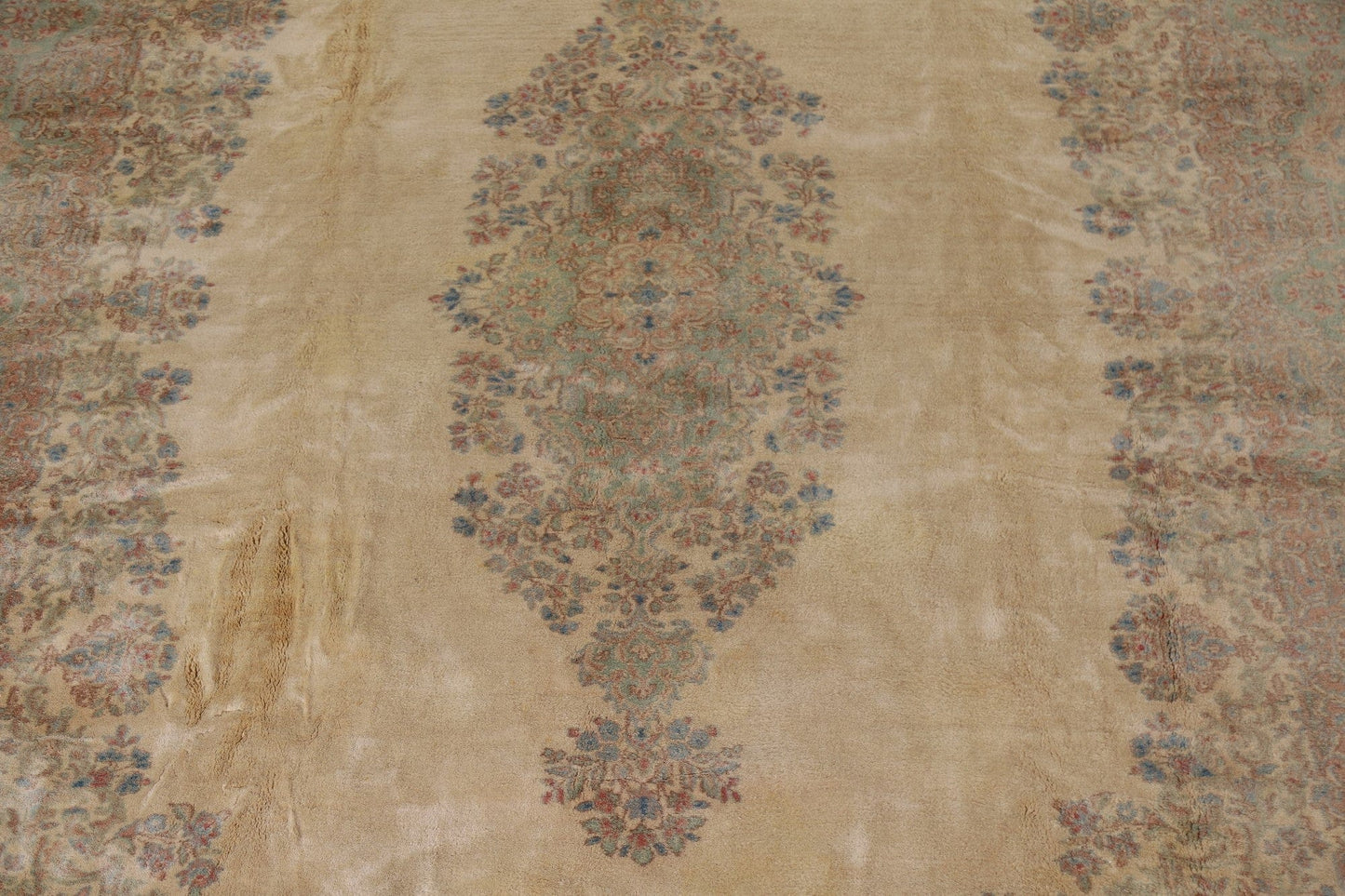 Vegetable Dye Palace Size Kerman Persian Rug 12x18