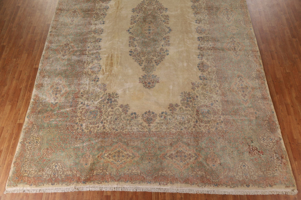 Vegetable Dye Palace Size Kerman Persian Rug 12x18