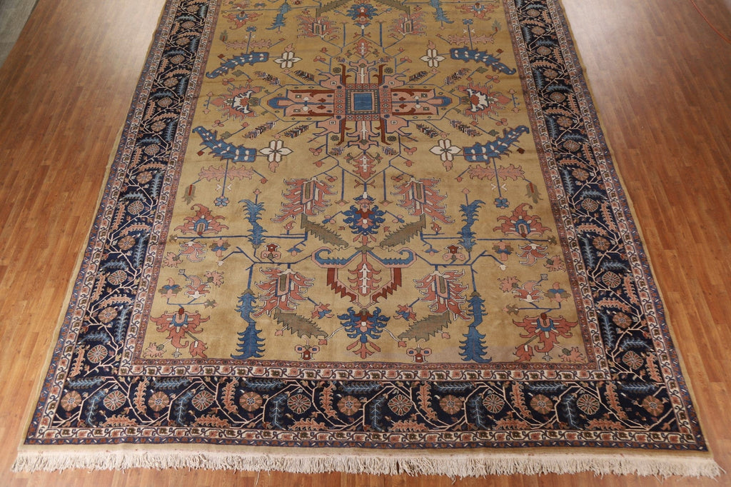 Handmade Vintage Heriz Persian Area Rug 14x20