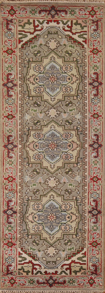 Geometric Heriz Serapi Oriental Runner Rug 3x8