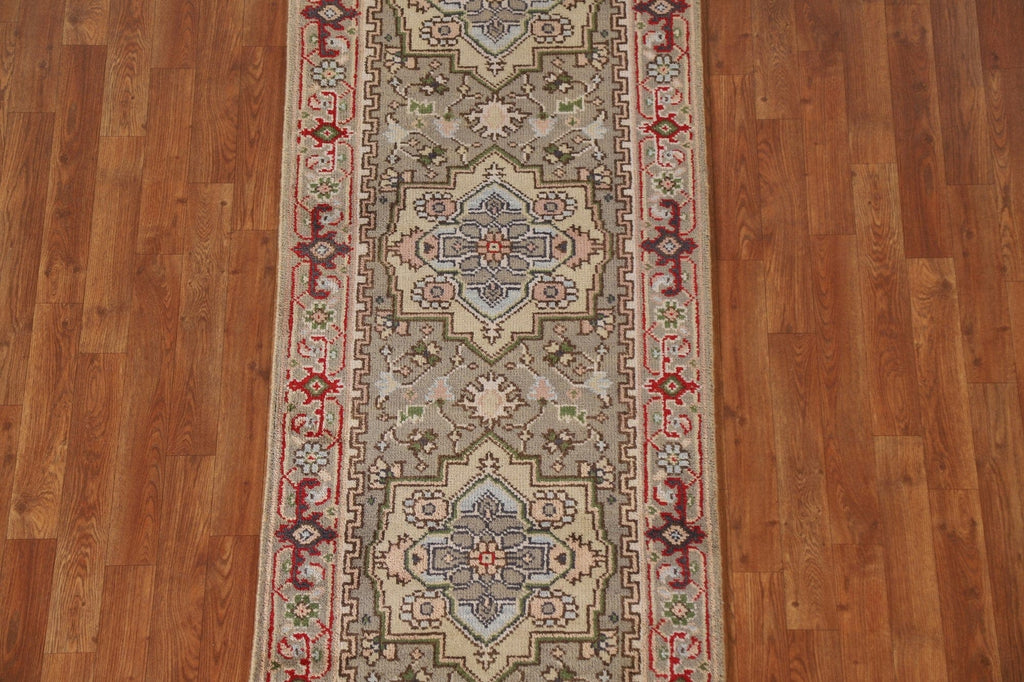 Geometric Heriz Serapi Oriental Runner Rug 3x8