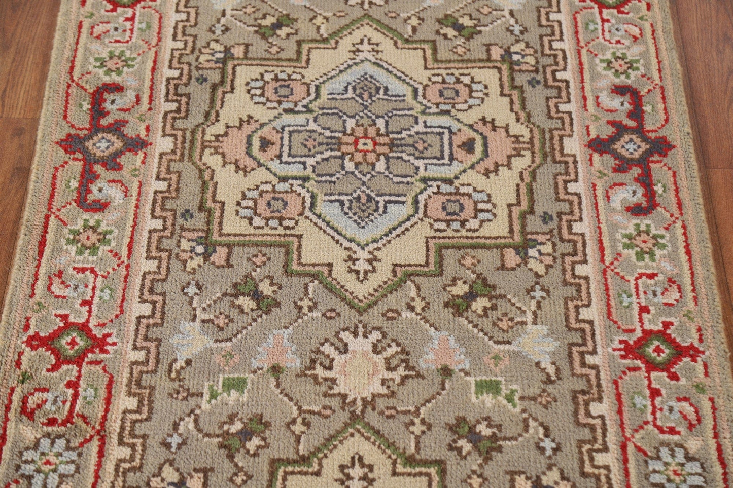 Geometric Heriz Serapi Oriental Runner Rug 3x8