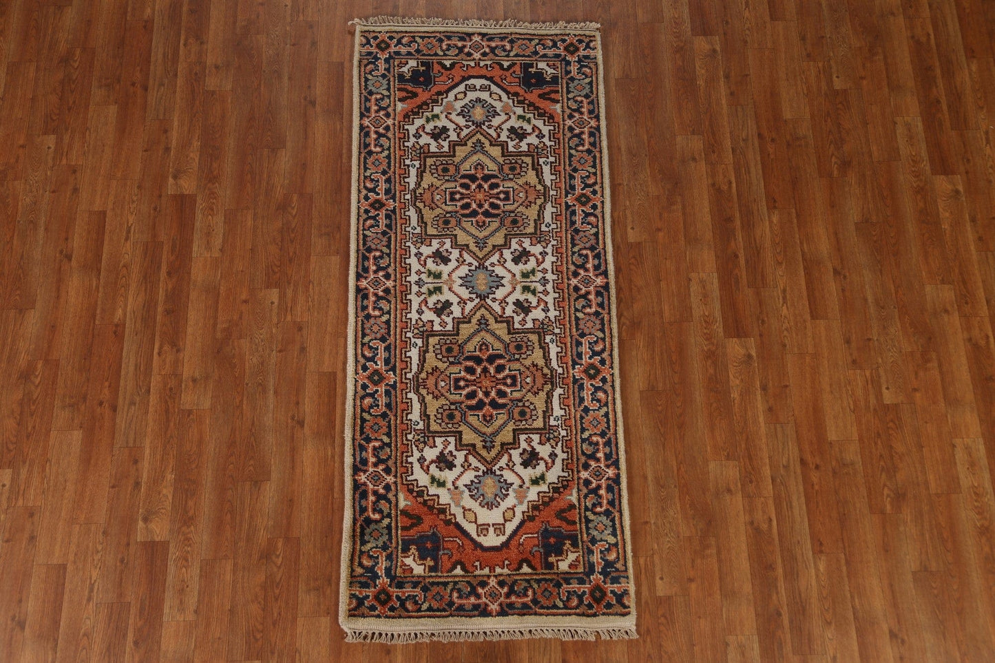 Ivory Heriz Serapi Oriental Wool Rug 3x6