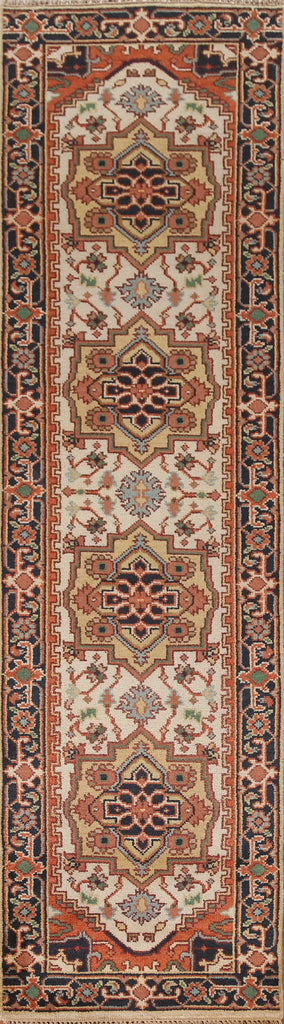 Geometric Heriz Serapi Oriental Runner Rug 3x10