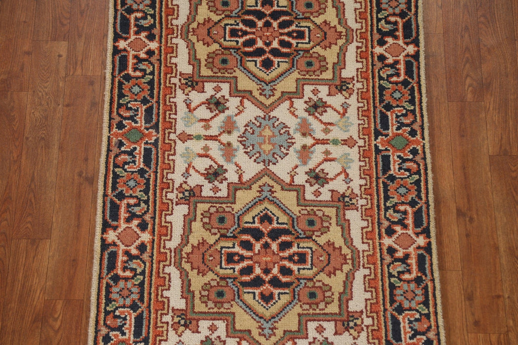 Geometric Heriz Serapi Oriental Runner Rug 3x10