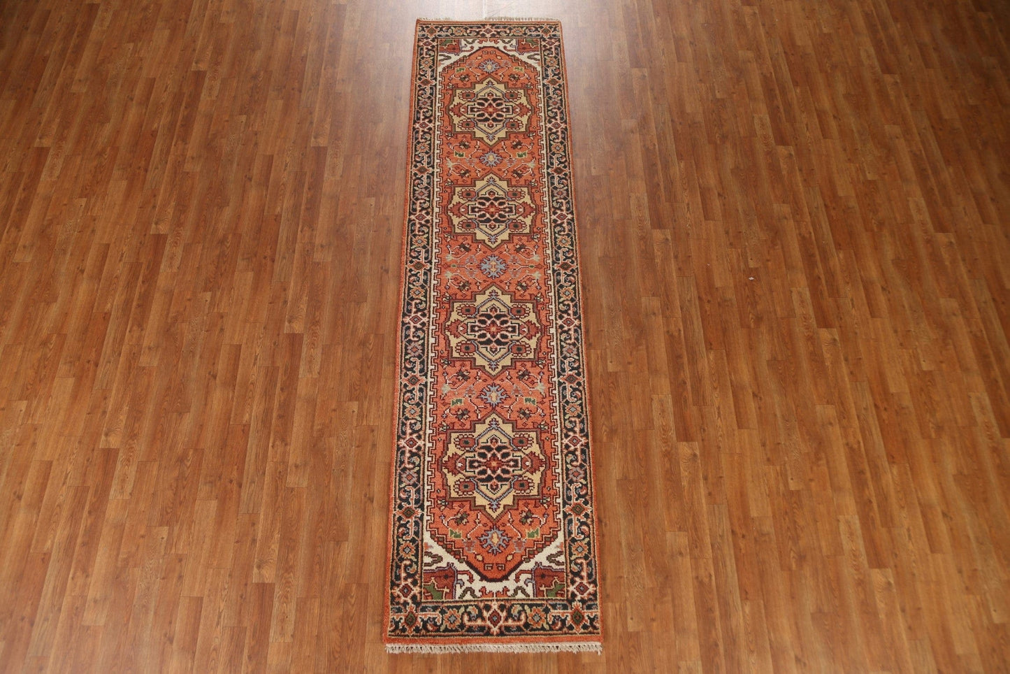 Geometric Heriz Serapi Oriental Runner Rug 3x10