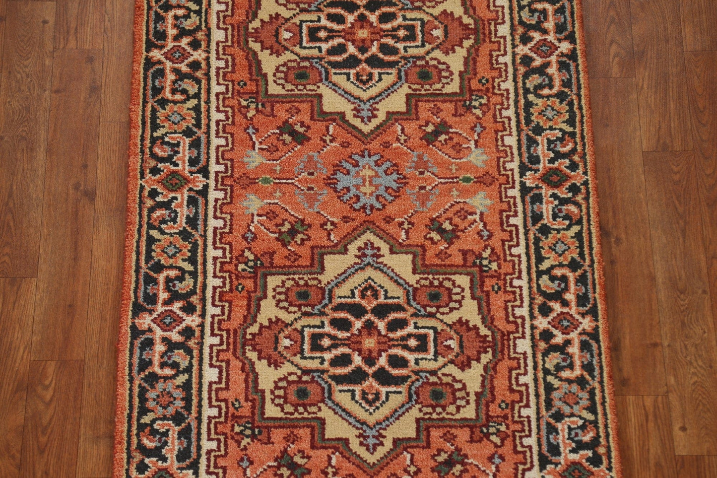 Geometric Heriz Serapi Oriental Runner Rug 3x10