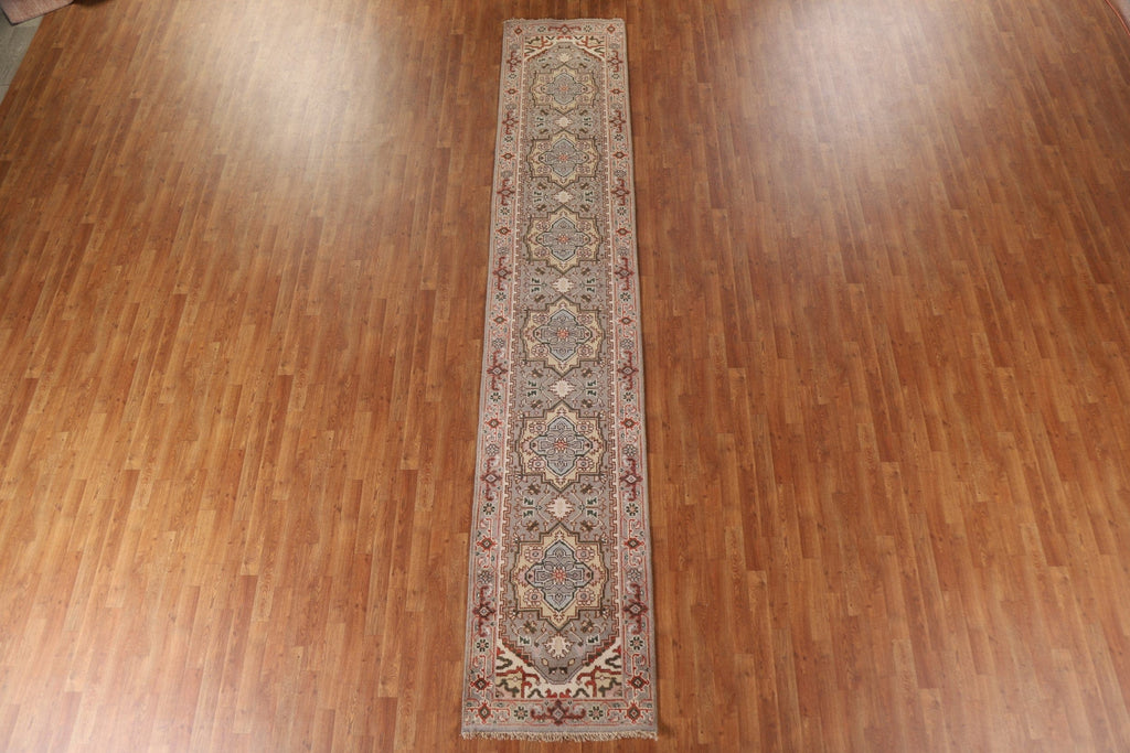 Wool Heriz Serapi Oriental Runner Rug 3x14