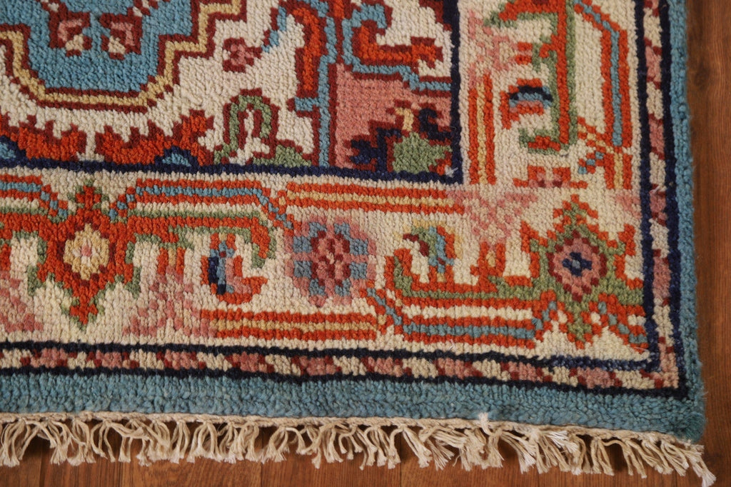 Light Blue Heriz Serapi Wool Area Rug 3x6