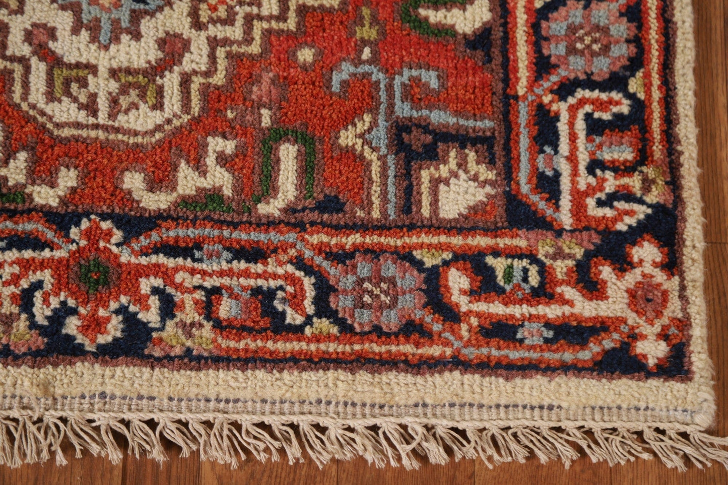 Ivory Heriz Serapi Wool Runner Rug 3x10