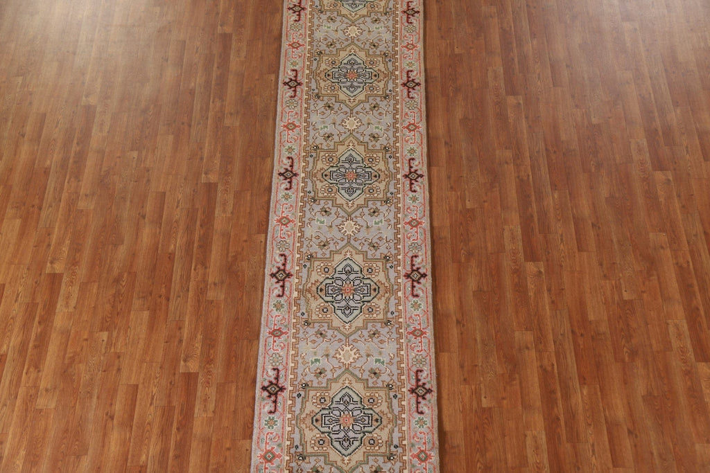 Geometric Heriz Serapi Oriental Runner Rug 3x12