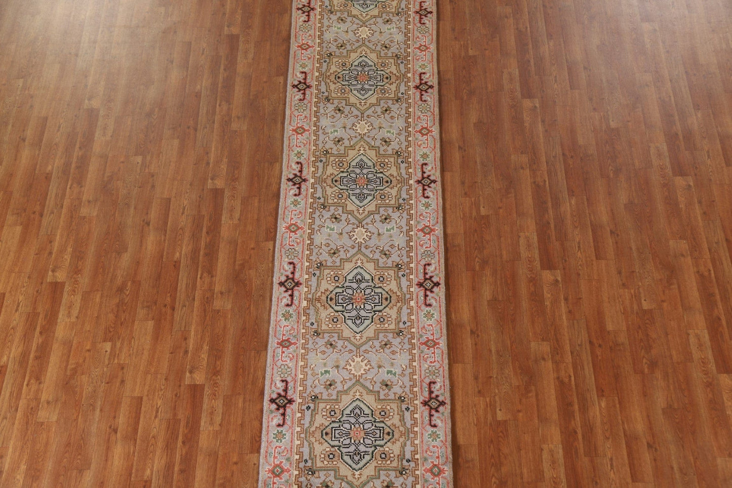 Geometric Heriz Serapi Oriental Runner Rug 3x12