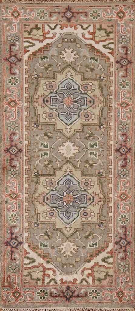 Geometric Heriz Serapi Oriental Wool Rug 3x6