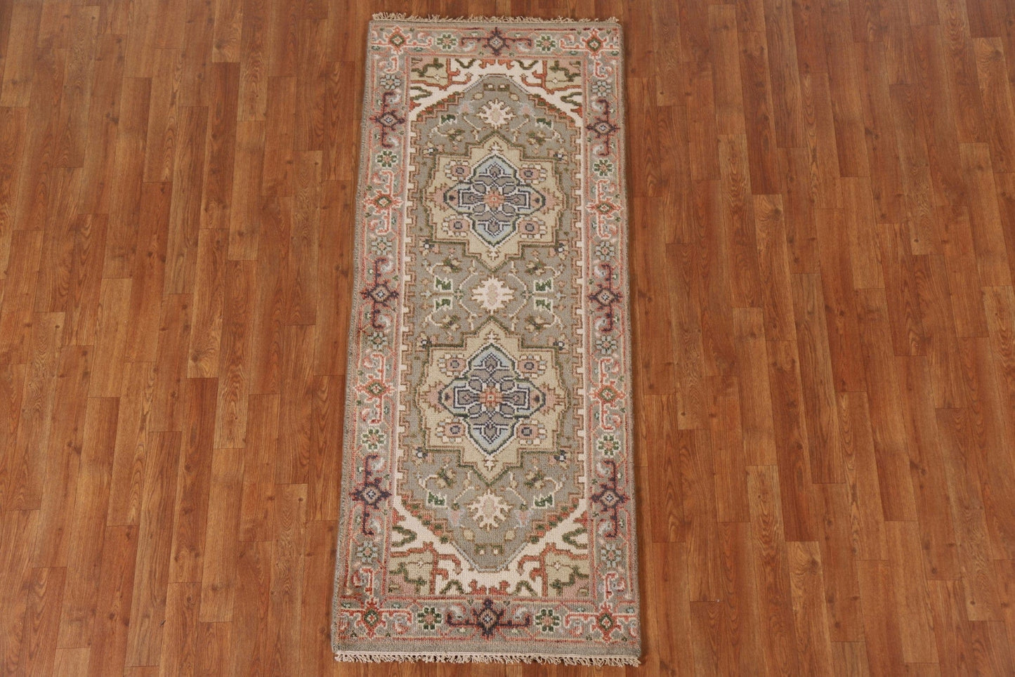 Geometric Heriz Serapi Oriental Wool Rug 3x6