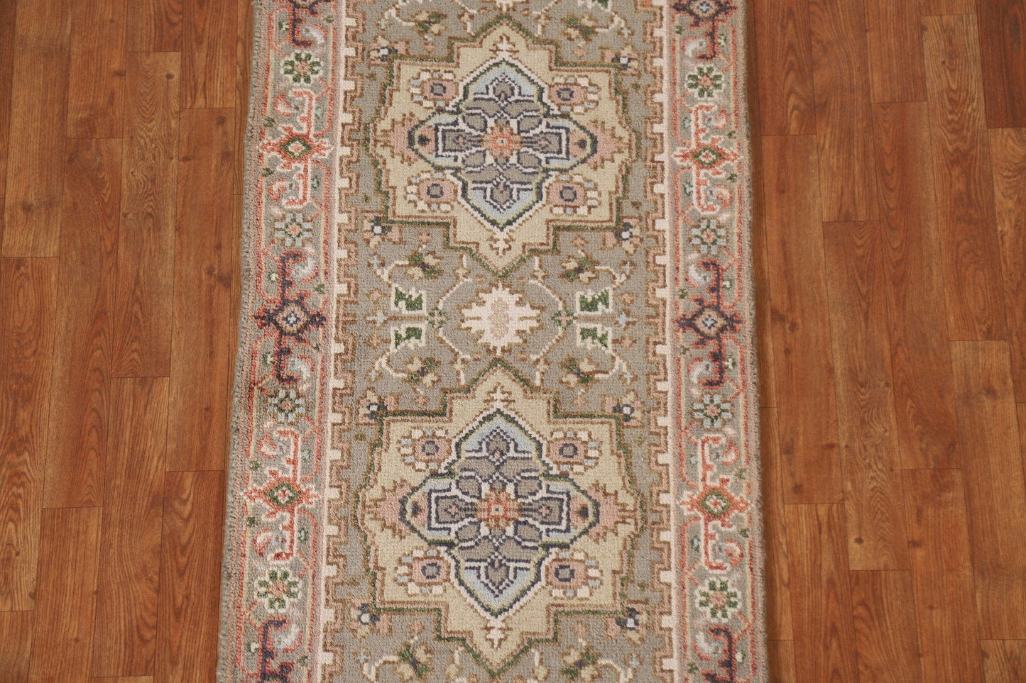 Geometric Heriz Serapi Oriental Wool Rug 3x6