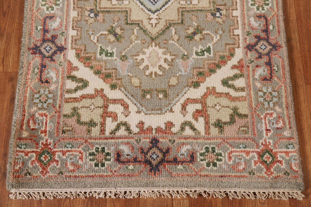 Geometric Heriz Serapi Oriental Wool Rug 3x6