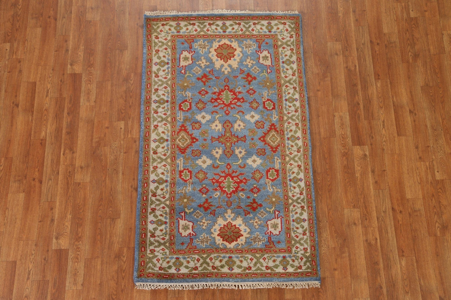 Geometric Heriz Serapi Hand-Knotted Rug 3x5