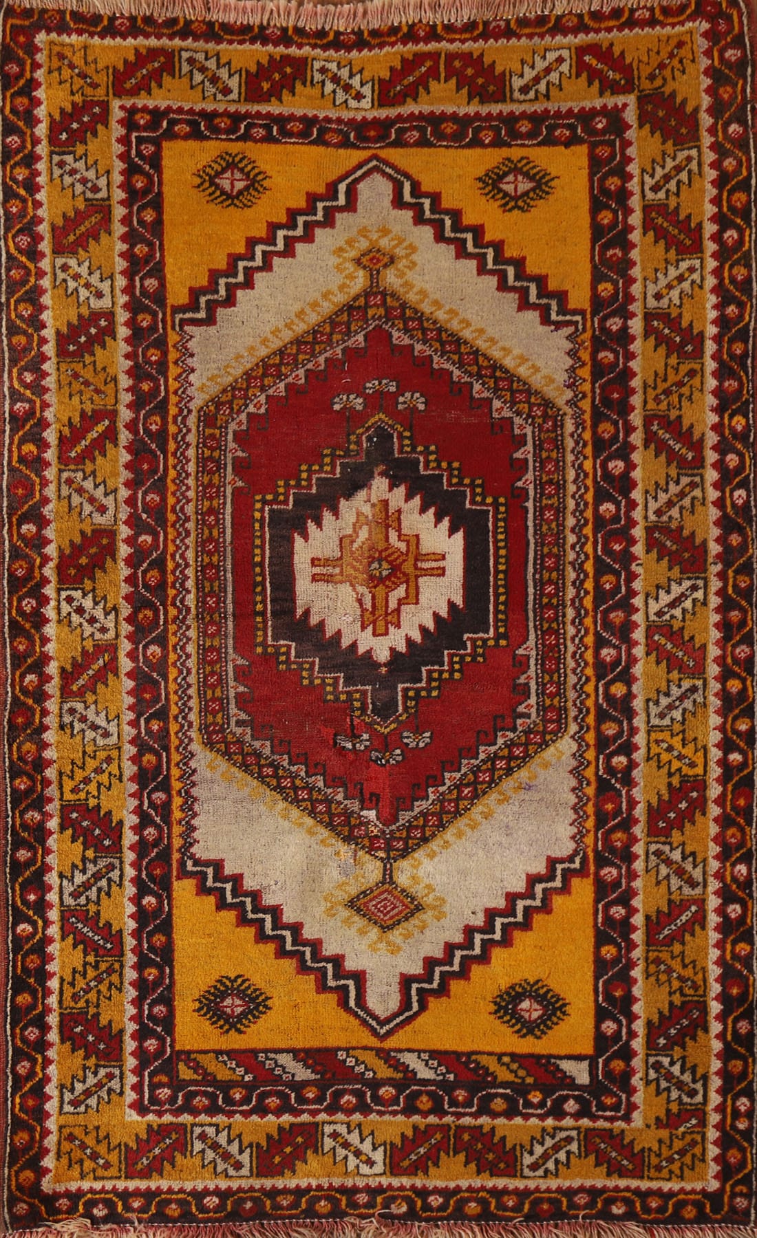 Antique Anatolian Turkish Area Rug 4x6