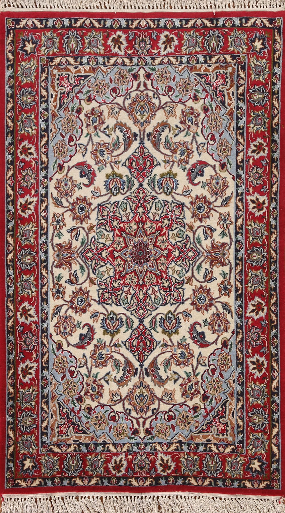 Vegetable Dye Isfahan Handmade Persian Rug 2x4