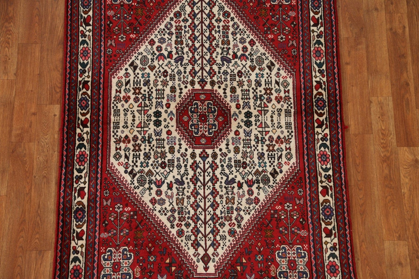 Geometric Wool Abadeh Persian Rug 3x5