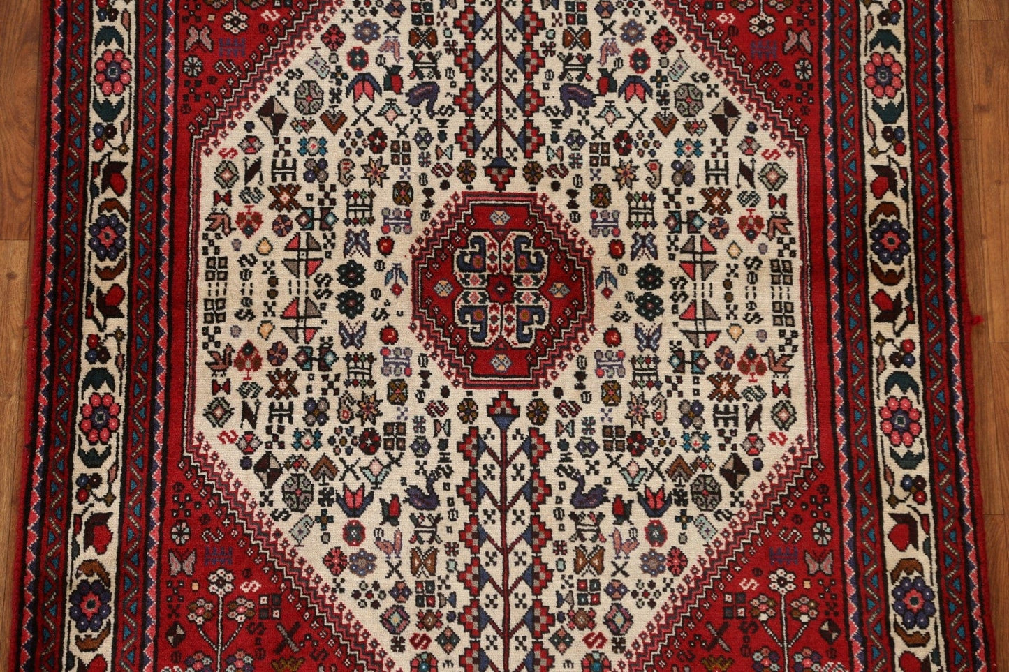 Geometric Wool Abadeh Persian Rug 3x5