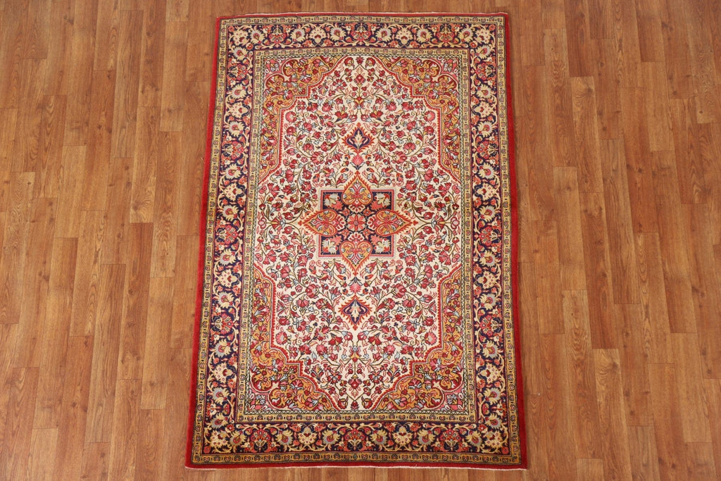 Vegetable Dye Qum Persian Area Rug 4x5