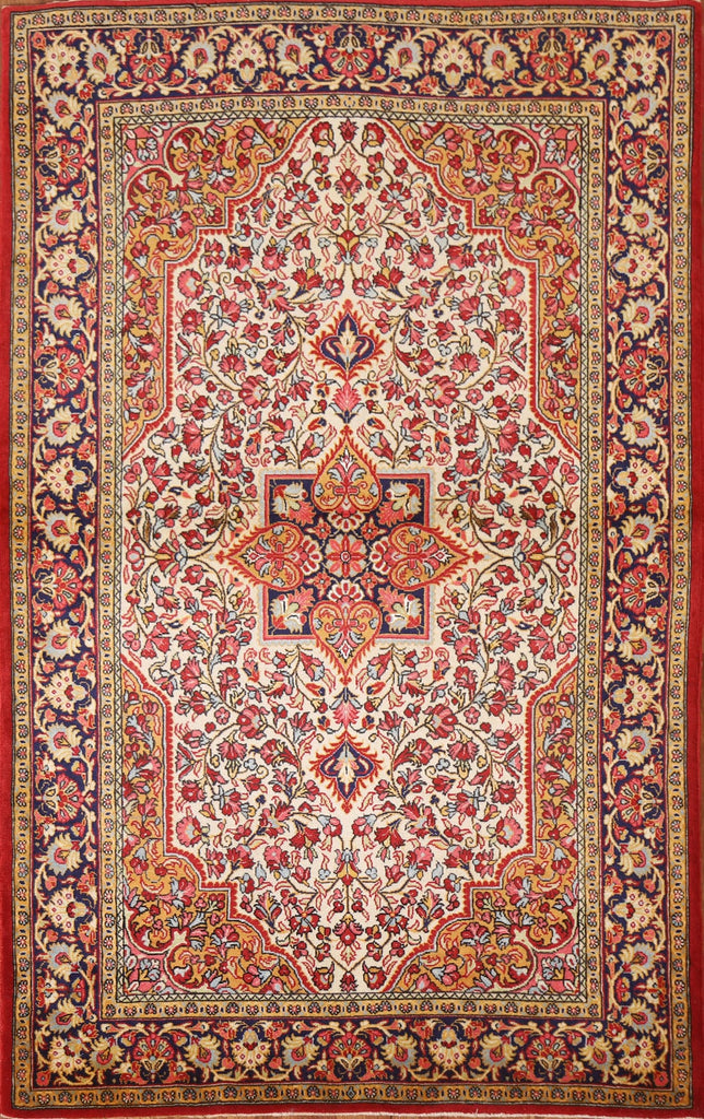 Vegetable Dye Qum Persian Area Rug 4x5