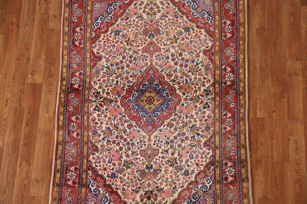 Handmade Floral Zanjan Persian Area Rug 4x5