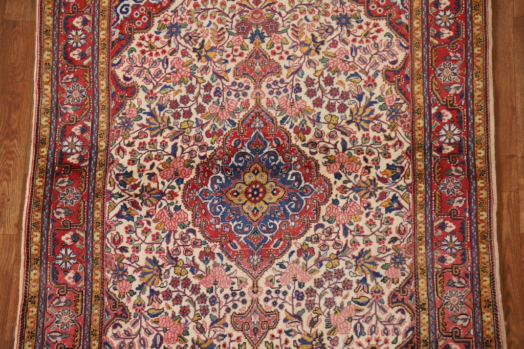 Handmade Floral Zanjan Persian Area Rug 4x5