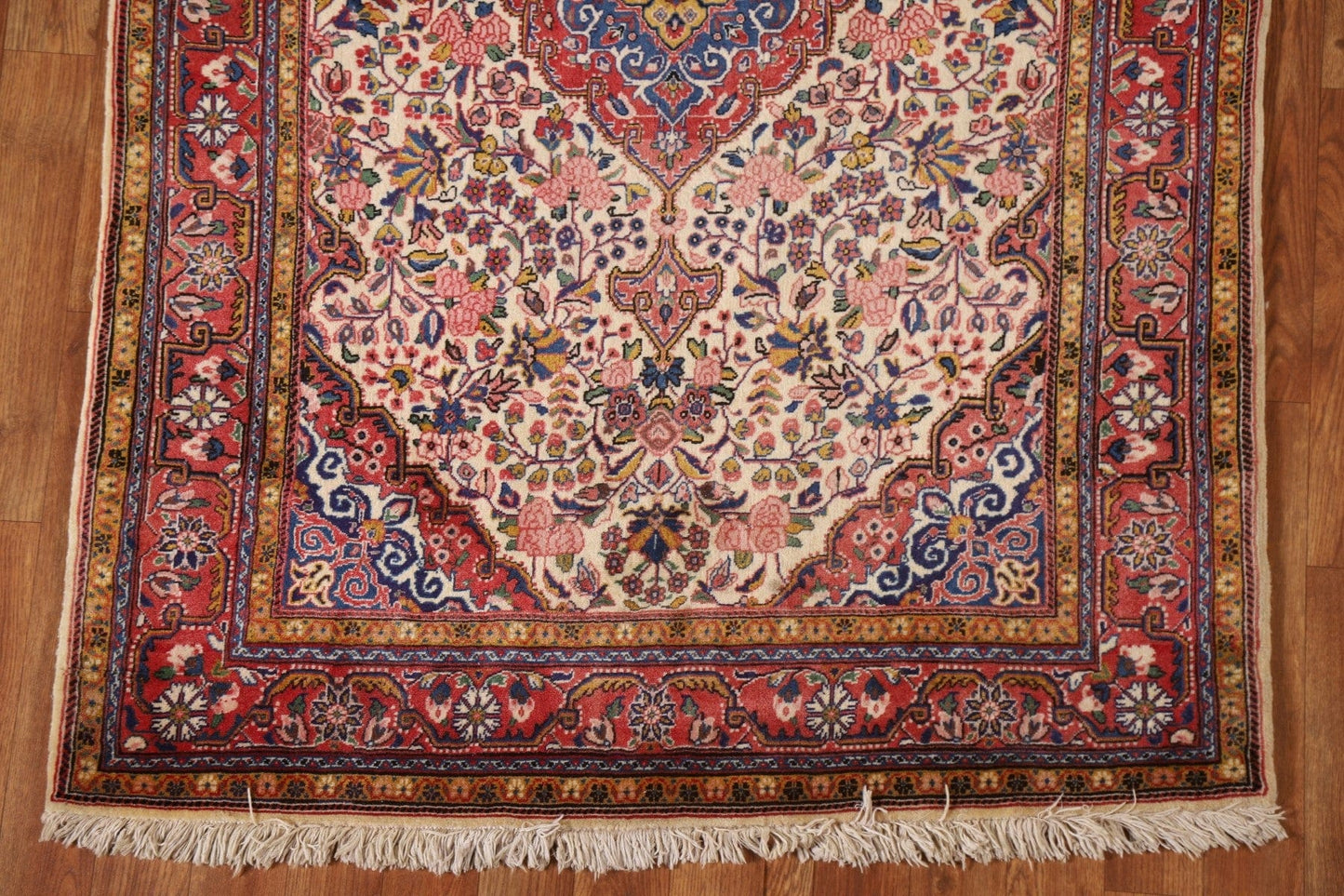 Handmade Floral Zanjan Persian Area Rug 4x5