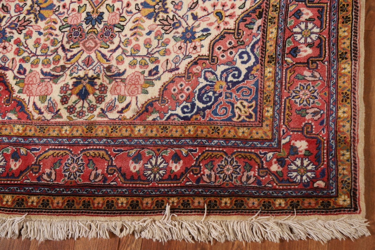 Handmade Floral Zanjan Persian Area Rug 4x5