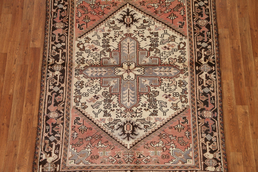 Vintage Heriz Persian Area Rug 5x6