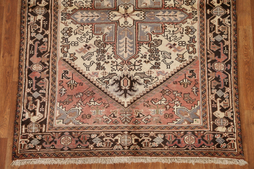 Vintage Heriz Persian Area Rug 5x6