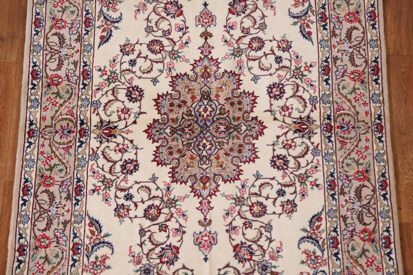 Vegetable Dye Isfahan Signed Persian Area Rug 4x6