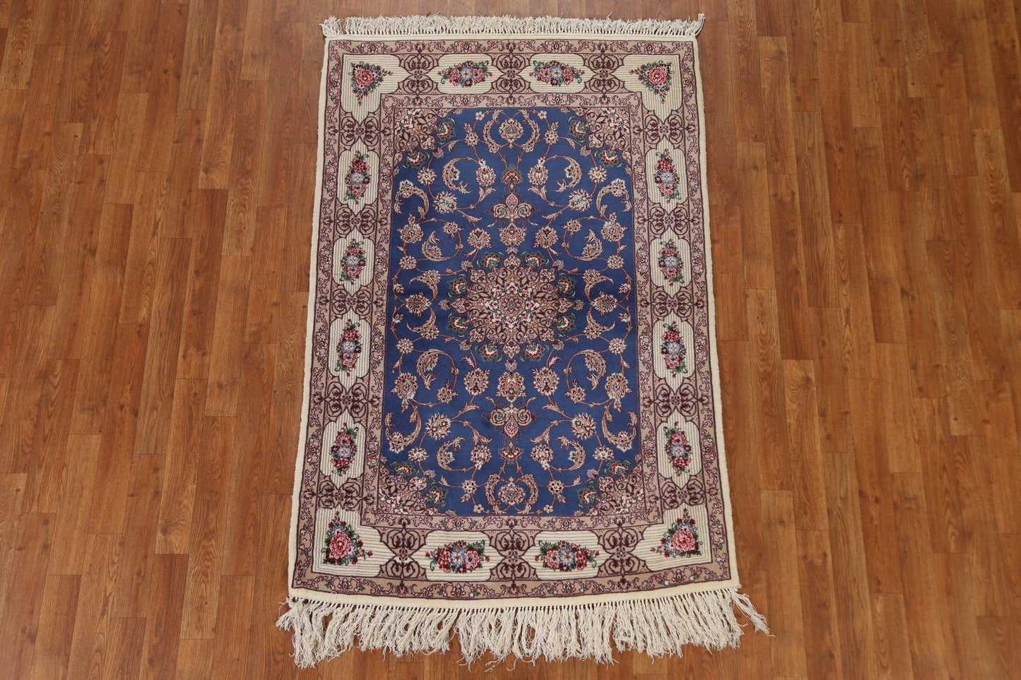 Vegetable Dye Isfahan Persian Area Rug 4x5