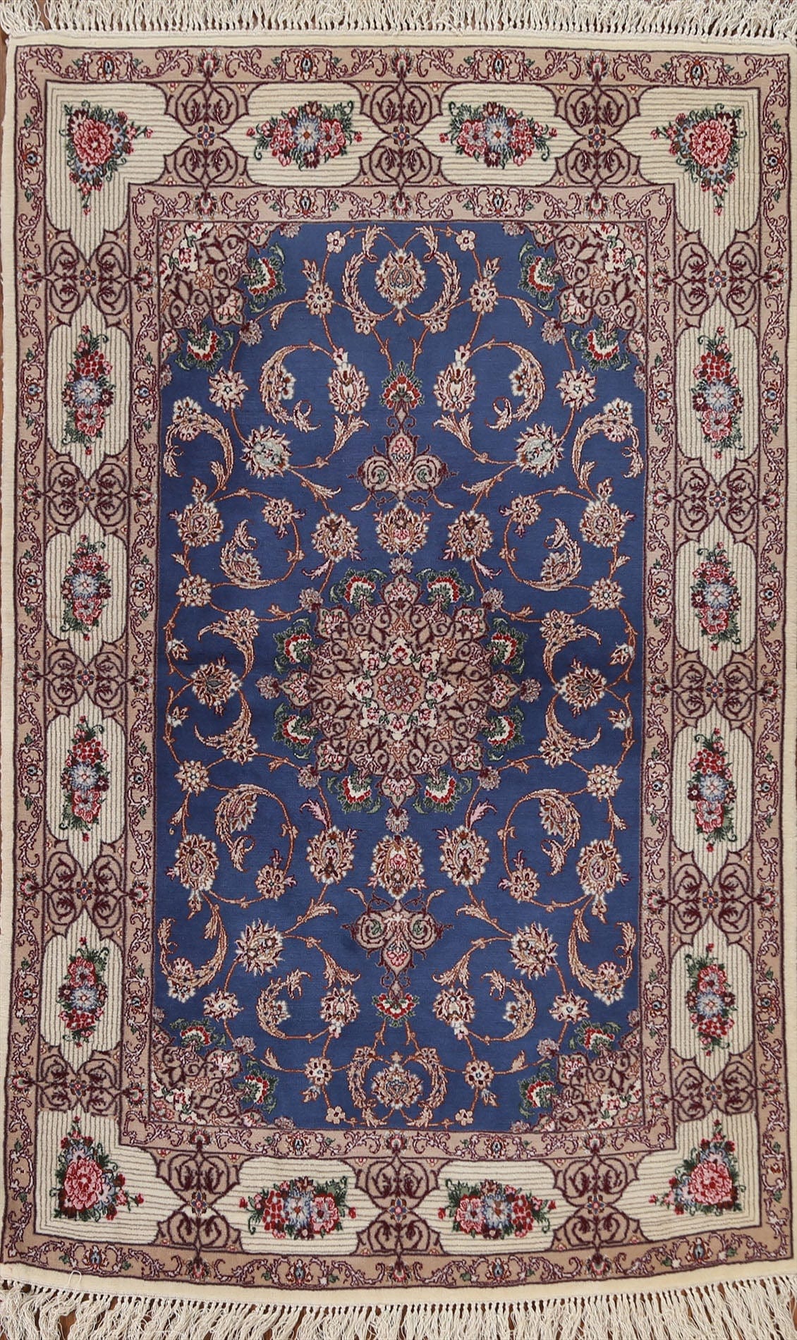 Vegetable Dye Isfahan Persian Area Rug 4x5