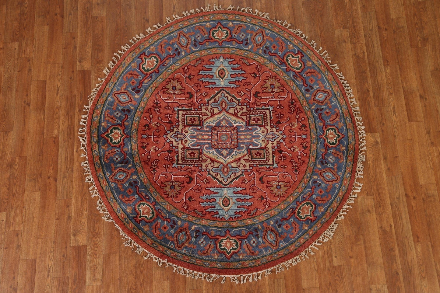 Round Heriz Serapi Area Rug 5x5