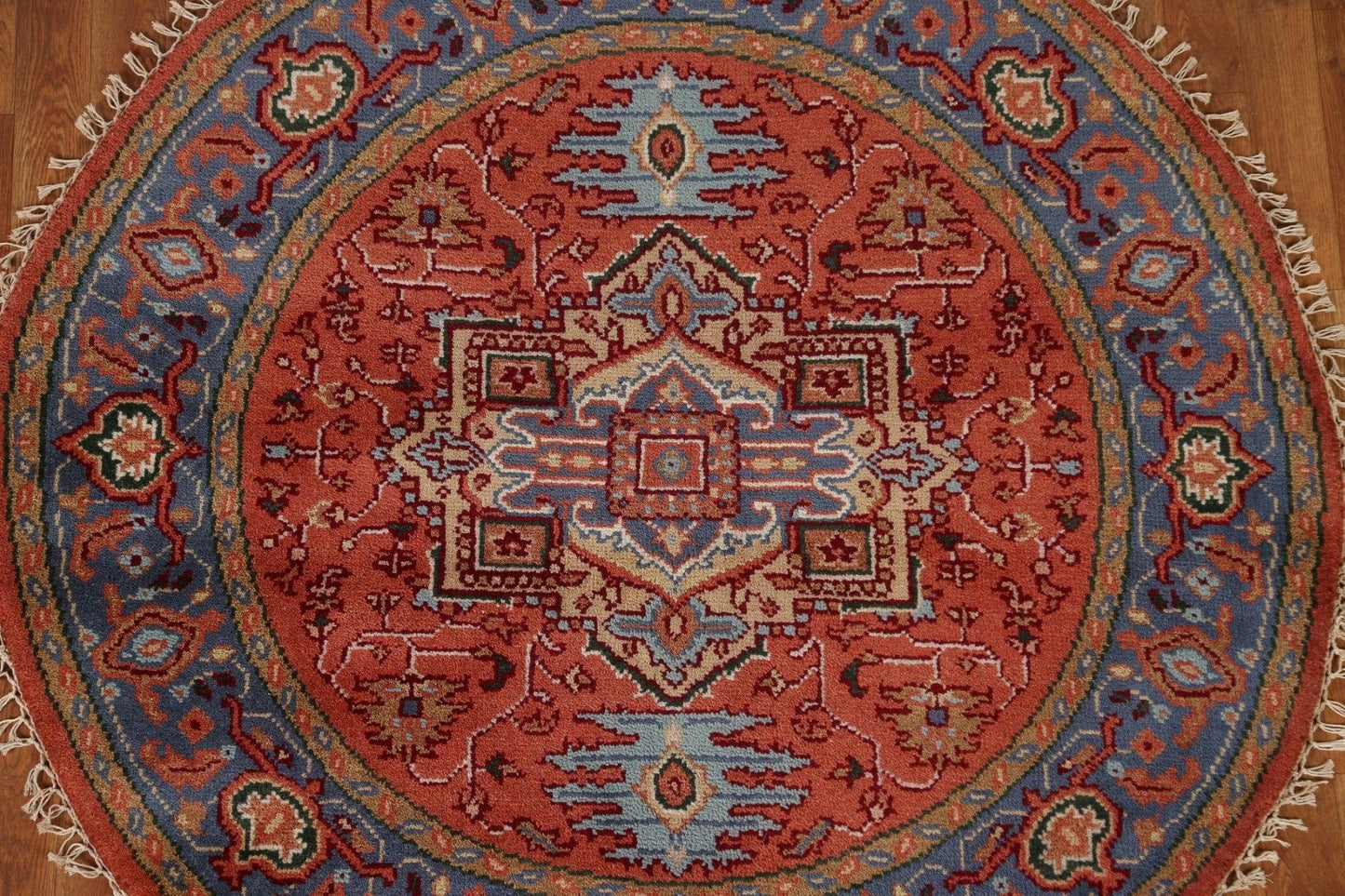 Round Heriz Serapi Area Rug 5x5