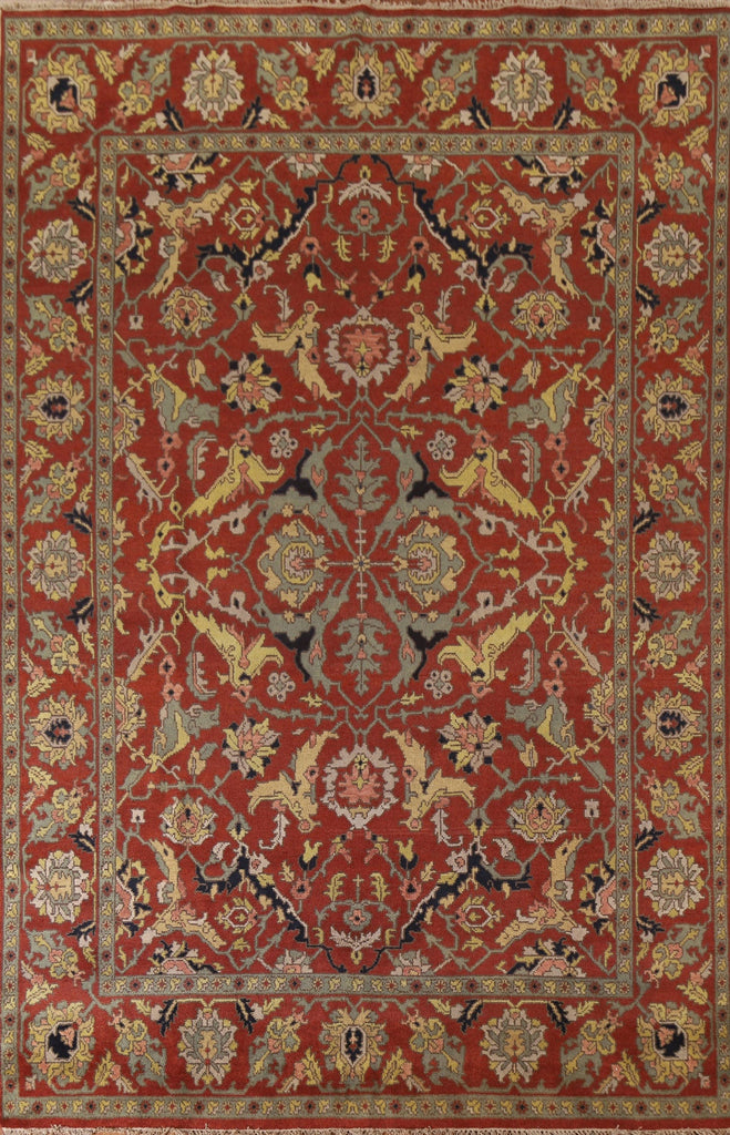 Orange Heriz Serapi Wool Area Rug 9x12