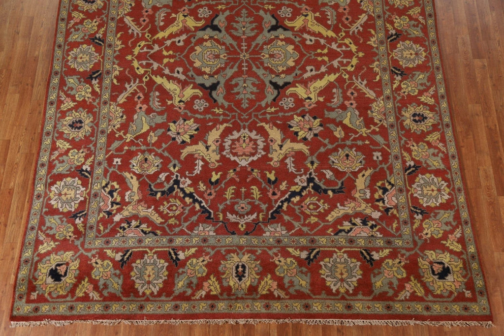 Orange Heriz Serapi Wool Area Rug 9x12