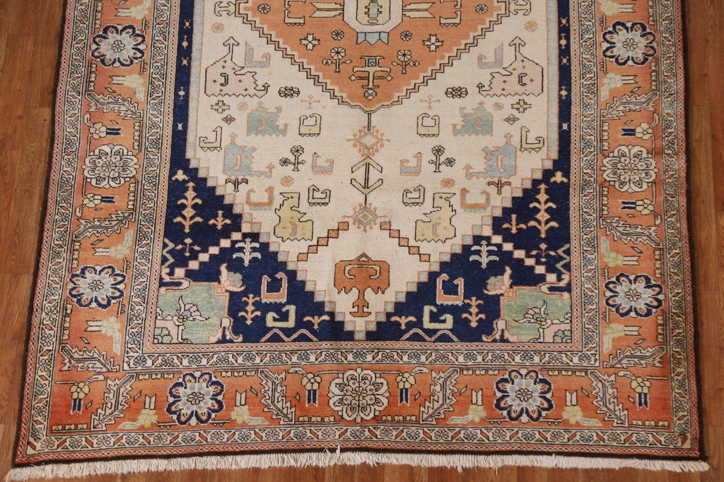 Vegetable Dye Heriz Serapi Persian Area Rug 6x9