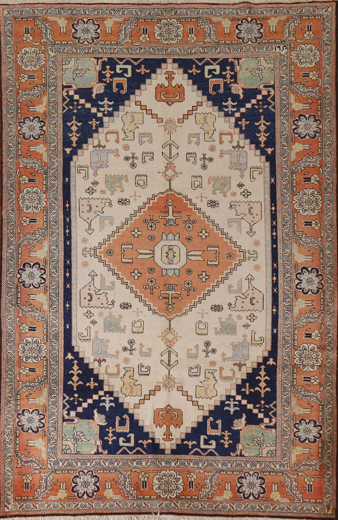 Vegetable Dye Heriz Serapi Persian Area Rug 6x9