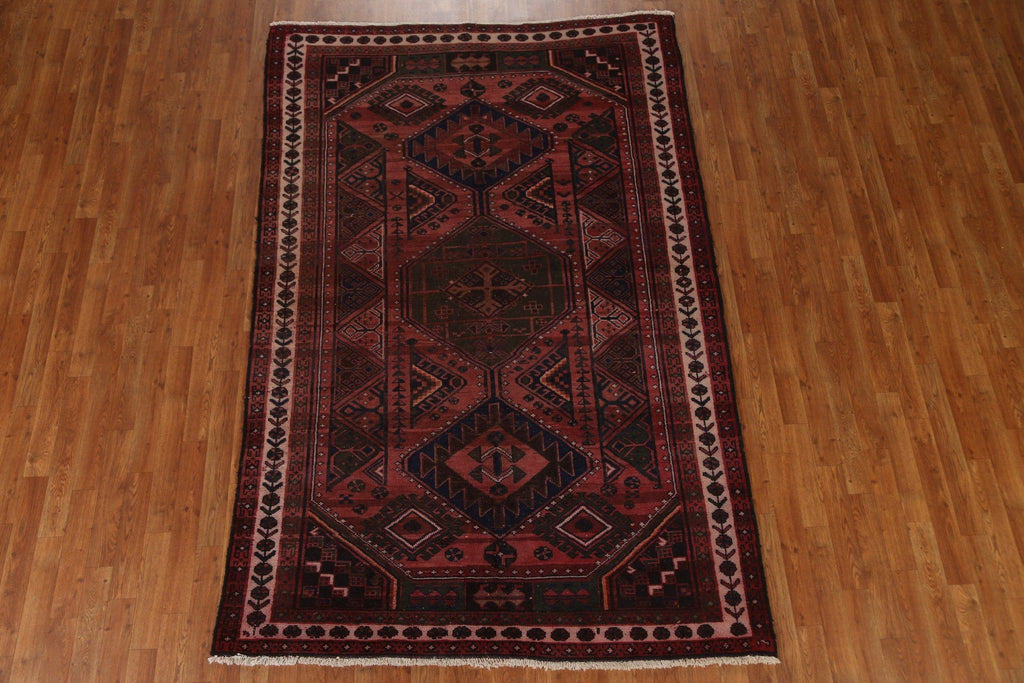 Antique Qashqai Persian Area Rug 5x8