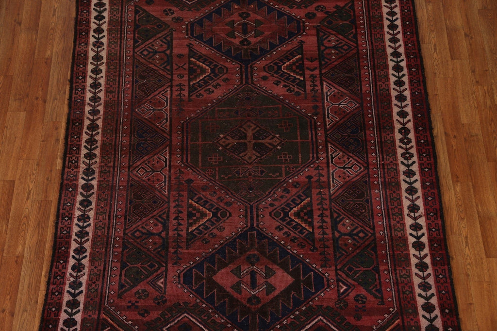 Antique Qashqai Persian Area Rug 5x8