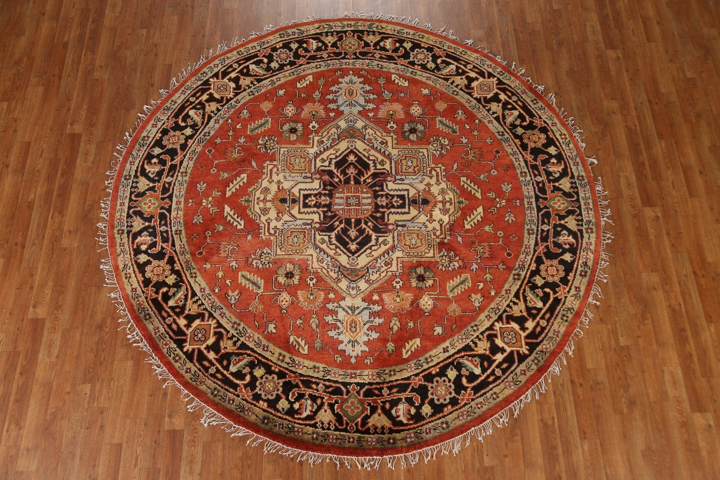 Round Heriz Oriental Area Rug 8x8