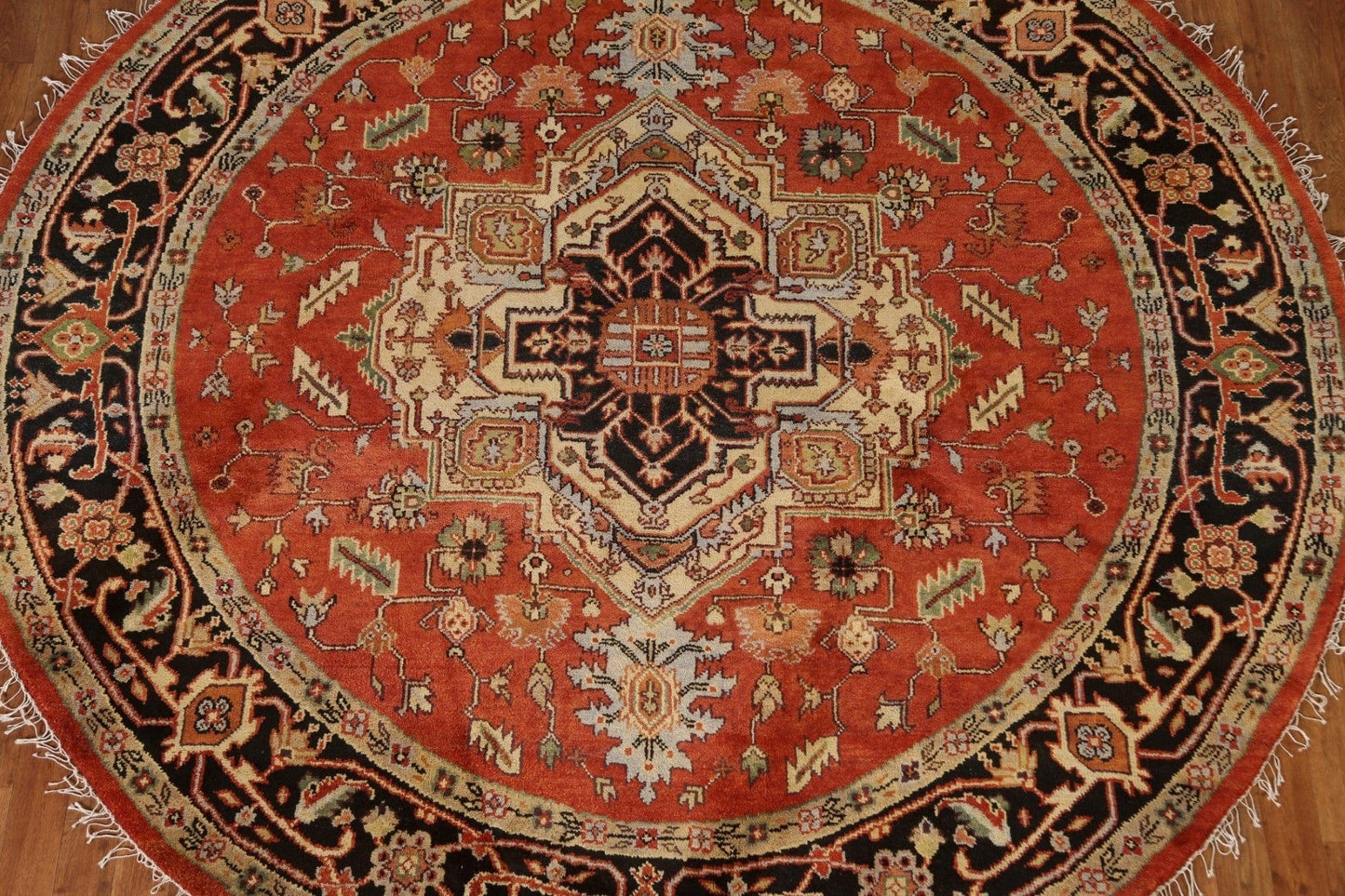 Round Heriz Oriental Area Rug 8x8