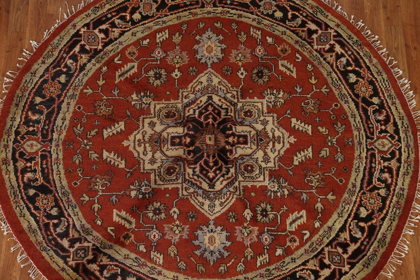 Handmade Heriz Round Area Rug 6x6