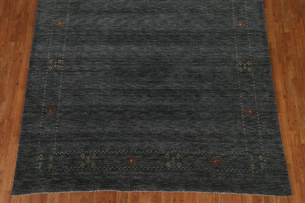 Charcoal Wool Gabbeh Area Rug 7x10