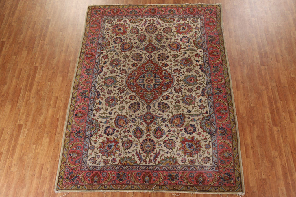 Antique Vegetable Dye Tabriz Persian Area Rug 8x11