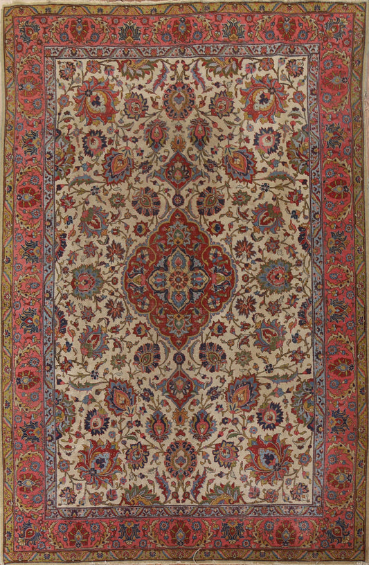 Antique Vegetable Dye Tabriz Persian Area Rug 8x11